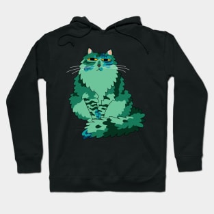 Green Calico Cat Hoodie